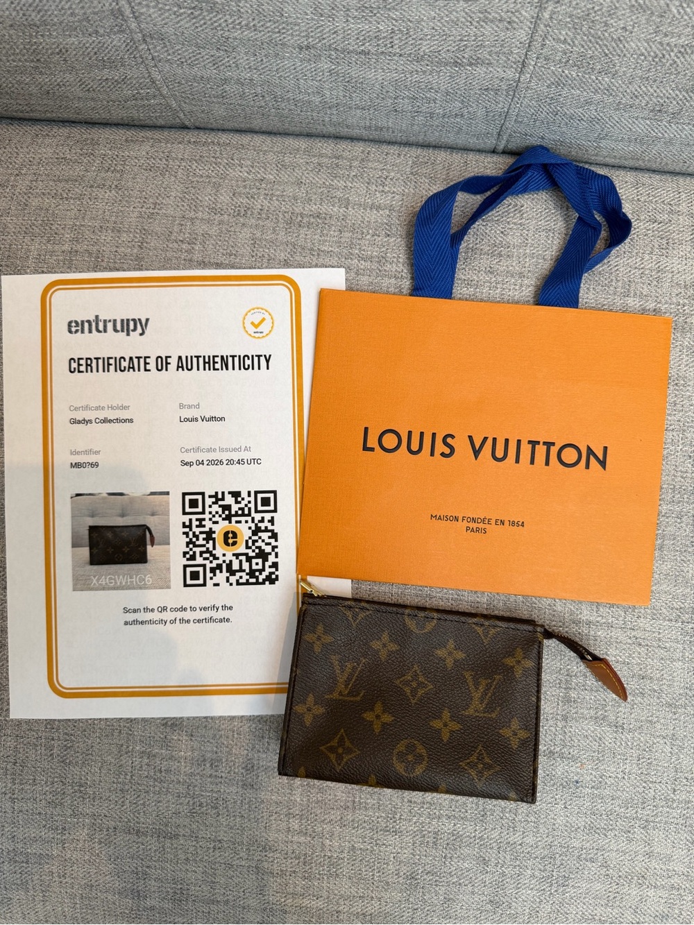 ✨Louis Vuitton Monogram Toiletry Pouch 15 with Entrupy Certificate✨
